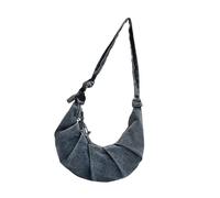 Chenxi Studio Bolso cruzado plisado para mujer, de gran capacidad, con hombros de gran capacidad, mensajeros de moda para el día a día, con gran capacidad, para viajes, Blue, One Size