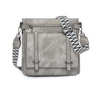 Chenxi Studio Bolso de hombro para mujer, moderno, de gran capacidad, estilo mensajero, elegante, para uso diario, gran capacidad, para llevar al hombro, Gray, One Size