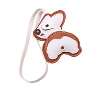 Chenxi Studio Divertido llavero de piel sintética hecho a mano para colgar en la bolsa, para entusiastas y amantes de las mascotas, divertido llavero de piel sintética, café, Talla única