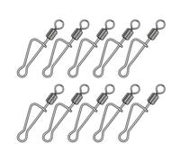 Chenxi Studio Juego de 10 piezas de cobre fuerte para pesca, rodamientos de bolas giratorias, conectores, señuelos, anzuelos, accesorios de barriles