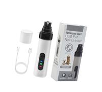 Chenxi Studio Molinillo de uñas para mascotas recargable por USB, 2 velocidades, ajustable, eléctrico, con protector para perros, gatos, aseo doméstico, cortaúñas para mascotas