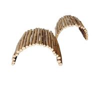 Chenxi Studio Puente de madera natural flexible de plataforma de juguete para animales pequeños, accesorios de jaula de hámster