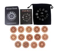 Chenxi Studio Rúnica de adivinación artesanal de madera con textura natural, ideal para entusiastas históricos y runas coleccionables hechas a mano