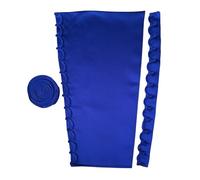 Chenxi Studio Vestido de novia con parte trasera de corsé con tela satinada de 4 metros para vestido de novia, cierre de cremallera, juego de cordones para vestido de novia, azul real, Talla única