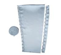 Chenxi Studio Vestido de novia con parte trasera de corsé con tela satinada de 4 metros para vestido de novia, cierre de cremallera, juego de cordones para vestido de novia, Gris Claro, Talla única