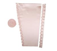 Chenxi Studio Vestido de novia con parte trasera de corsé con tela satinada de 4 metros para vestido de novia, cierre de cremallera, juego de cordones para vestido de novia, B, Talla única