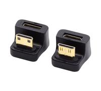 chenyang 2 unidades Mini HDMI macho a Mini HDMI hembra 8 K @ 60 Hz 4 K @ 120 Hz 180 grados en ángulo adaptador de conexión convertidor