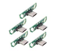 chenyang 5 Pack USB 2.0 DIY Connector, Micro USB 2 Pin Conector Conector Reparación Reemplazo Adaptador de Soldadura