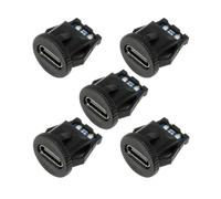 chenyang 5 Pack USB C DIY Connector, USB C 6Pin PD 65 W Cargador Montaje Female Socket Port Reparación Adaptador de Soldadura de Repuesto