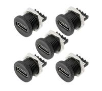 chenyang 5 unidades USB C DIY Conector USB C 6 Pin PD 65 W Cargador Montaje Female Socket Port Reparación Adaptador de Soldadura de Repuesto con Ranura