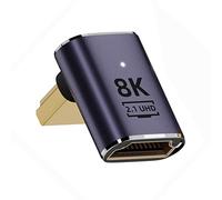 chenyang Adaptador convertidor CY HDMI 2.1, HDMI Macho a Hembra de 90 Grados hacia Arriba en ángulo de Perfil bajo UHD, Adaptador convertidor de extensión