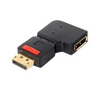 Chenyang Adaptador de extensión DisplayPort macho a hembra en ángulo izquierdo de 90 grados DP estándar