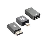 chenyang Adaptador de extensión Mini DP DisplayPort a DP DisplayPort macho hembra Ultra-HD UHD para video PC, portátil, TV 1.2 4K 60Hz 3 piezas/set