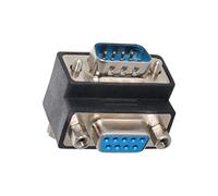 chenyang Adaptador de extensión RS232 D-Sub de 9 pines macho a hembra de 90 grados hacia arriba