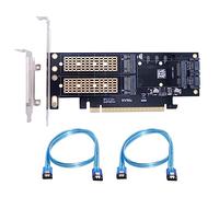 chenyang Adaptador de tarjeta de expansión 3 en 1 M.2 NVME/NGFF/mSATA SSD a PCIe 3.0/4.0 X16 Motherboard SSD
