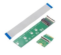 ChenYang Adaptador de tarjeta de expansión M.2 E) de 2230 mm a NVME M-Key para placa base NVME SSD 2230/2242/2260/2280 mm, cable plano de 6 pulgadas