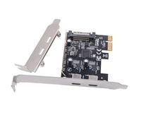 Chenyang Adaptador de Tarjeta de Expansión PCI Express 1X a 2 USB C HUB con Soporte de Ranura de 80/120 mm con Alimentación SATA