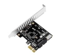 ChenYang Adaptador de tarjeta de expansión PCI Express USB 3.0 de 20 pines y USB 3.1 Gen 1 tipo E de enchufe a PCI-E