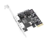 chenyang Adaptador de tarjeta de expansión PCIe X1 a 2 SATA 3.0 y 2 eSATA PCIE SATA3 de 6 Gbps