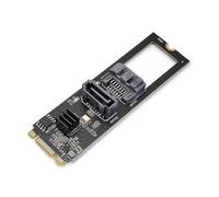chenyang Adaptador de tarjeta de extensión M.2 NGFF Key B+M 1 a 2 SATA 3.0 de 6 Gbps, adaptador de tarjeta de extensión JMB582 de 2280 mm