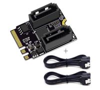 ChenYang Adaptador de tarjeta de extensión PCIE 3.0 M.2 (llave A+E) a 2 SATA 3.0 para tarjeta madre SATA de extensión de puerto de disco duro
