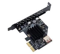 Chenyang Adaptador de tarjeta USB2.0 a PCI-E Express para placa base y conector de panel frontal USB3.1