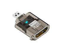 chenyang Adaptador HDMI 2.1, micro HDMI macho a HDMI hembra, adaptador de extensión para HDTV, soporta 7680 x 4320/8 K @ 60 Hz/4K @ 120 Hz