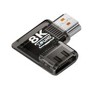 chenyang Adaptador HDMI 8K, HDMI 2.1 macho a hembra, adaptador de extensión en ángulo izquierdo de 90 grados (estilo plano)