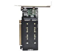 chenyang Adaptador M.2 a PCIe 3.0 X16, 4 puertos NVME/AHCI SSD a PCI Express adaptador de tarjeta de expansión con soporte de ranura de 12 cm