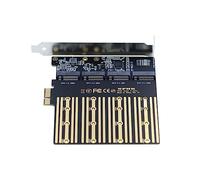 chenyang Adaptador M.2 SSD a PCI-E X1 4 SATA SSD a PCIe 3.0/4.0 Adaptador de tarjeta de expansión ASM1064 Chipset con soporte PCI-E de 12 cm