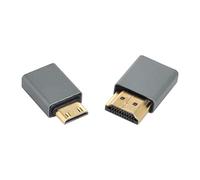 chenyang Adaptador micro HDMI hembra a mini HDMI macho y HDMI macho 1.4 compatible 4K a 60 Hz, juego de 2 unidades