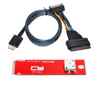 chenyang Adaptador PCIe 4.0 M.2 NGFF a Oculink SFF-8612 2260/2280 mm con cable SFF-8611 a SFF-8639 para U.2 SFF-8639 NVME PCIe SSD