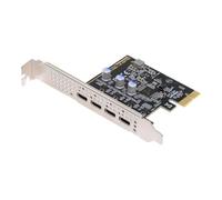 chenyang Adaptador PCIE a USB 3.2 de 4 puertos, PCIE X1 a 4 USB C, adaptador de tarjeta de expansión compatible con Win7/8/8.1/10/11/Linux/XP