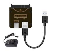 chenyang Adaptador USB 3.0 a SAS para discos duros SFF-8482 SAS de 2.5/3.5 pulgadas a adaptador convertidor USB con fuente de alimentación (necesita fuente de alimentación para funcionar)