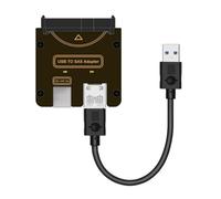 chenyang Adaptador USB 3.0 a SAS para discos duros SFF-8482 SAS de 2.5/3.5 pulgadas a adaptador convertidor USB sin fuente de alimentación (necesita fuente de alimentación para funcionar)