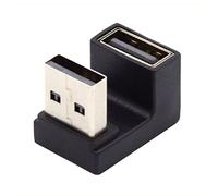 chenyang Adaptador USB 3.0, USB 3.0 tipo A macho a hembra, adaptador de video de datos de alimentación opuesta, forma de U, ángulo de 10 Gbps