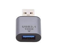 chenyang Adaptador USB 3.1 Gen 2, USB hembra a USB hembra, transferencia de datos de 10 Gbps, 5 V3 A, adaptador convertidor de aleación de aluminio de carga rápida para auriculares/disco/teléfono