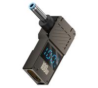 chenyang Adaptador USB C a CC, conector hembra USB C a CC de 4,5 x 3,0 mm, PD 100W carga rápida para portátil con indicador de potencia.