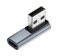 chenyang Adaptador USB C a USB, USB 3.0 macho a USB 3.1 tipo C hembra, adaptador de conector en ángulo recto de 90 grados