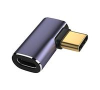 chenyang Adaptador USB C macho a hembra, USB 4 tipo C de 90 grados en ángulo izquierdo y derecho, 100 W, datos de alimentación, adaptador de conector de extensión de vídeo 8K