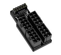 chenyang ATX 8Pin 4 puertos a 12VHPWR ATX3.0 PCI-E 5.0 16Pin Adaptador modular de alimentación 90 grados hacia abajo en ángulo