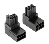 chenyang ATX - Adaptador de alimentación en ángulo de 90 grados para tarjeta gráfica GPU (6 pines, 2 unidades)