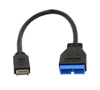 Chenyang - Cable de extensión USB 3.1 de 20 pines a USB 3.0 de panel frontal de placa base ASUS, 20 cm