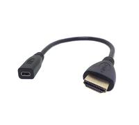 ChenYang - Cable adaptador micro HDMI hembra a HDMI macho para tablet y teléfono móvil (20 cm)