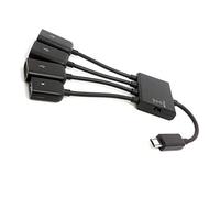 chenyang Cable adaptador micro USB host OTG de 3 puertos con alimentación para teléfono celular y tablet Galaxy S5 i9600 Note3 N9000