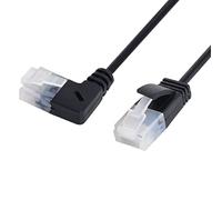 chenyang Cable alargador Cat6 RJ45 Ultra Slim Ethernet 90 grados en ángulo izquierdo para ordenador portátil Router TV Box 3.0M