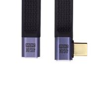 chenyang Cable corto USB C de conector USB 4 a enchufe, delgado, plano de 90 grados, cable de extensión en ángulo recto de 13 cm, 40 Gbps con potencia de 240 W y vídeo 8K a 60 Hz