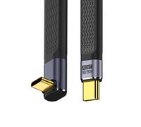 chenyang Cable corto USB C USB4 40 Gbit/s 240 W 100 W 8 K plano delgado FPC cable de extensión de datos para ordenador portátil teléfono 13 cm ángulo 90 grados hacia arriba