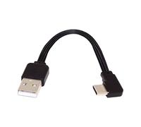 ChenYang Cable de datos CY USB 2.0 tipo A macho a USB-C tipo C macho plano delgado FPC en ángulo de 90 grados para FPV, disco y teléfono, 13 cm