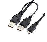 chenyang Cable de datos USB 2.0 a micro USB de 5 pines con cable de alimentación adicional de 80 cm para disco duro